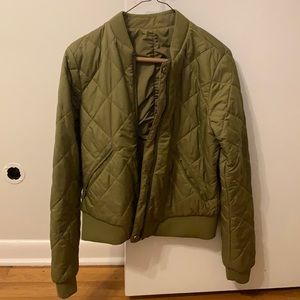 Lulu lemon olive green bomber jacket